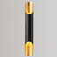Wall lamp Madison, matte-black with gold interior