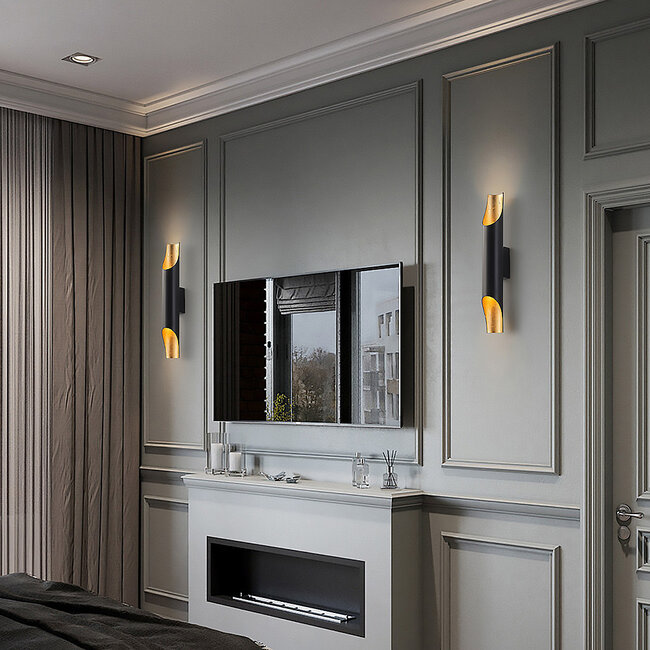 Matte black wall lamp - Madison