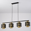Pendant lamp Jennifer in black and gold