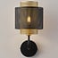 Wall lamp Mary in black and gold