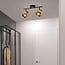 2-light ceiling light Oro - black with bronze details