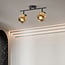 2-light ceiling light Oro - black with bronze details