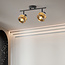 Luxury ceiling lamp with bronze details, 2-light - Oro