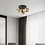 3-light ceiling light Emas - black with bronze details