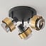 3-light ceiling light Emas - black with bronze details