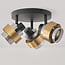 3-light ceiling light Emas - black with bronze details