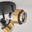3-light ceiling light Emas - black with bronze details