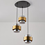 Modern hanging lamp with bronze details, 3-light - Arany