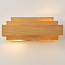 2-bulb modern wall light, wood look - Kayu