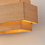 2-bulb modern wall light, wood look - Kayu