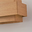 2-bulb modern wall light, wood look - Kayu