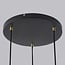 Minimalist pendant lamp Valji 3-light with black shades