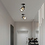 1-light ceiling light Fori - black with honeycomb design