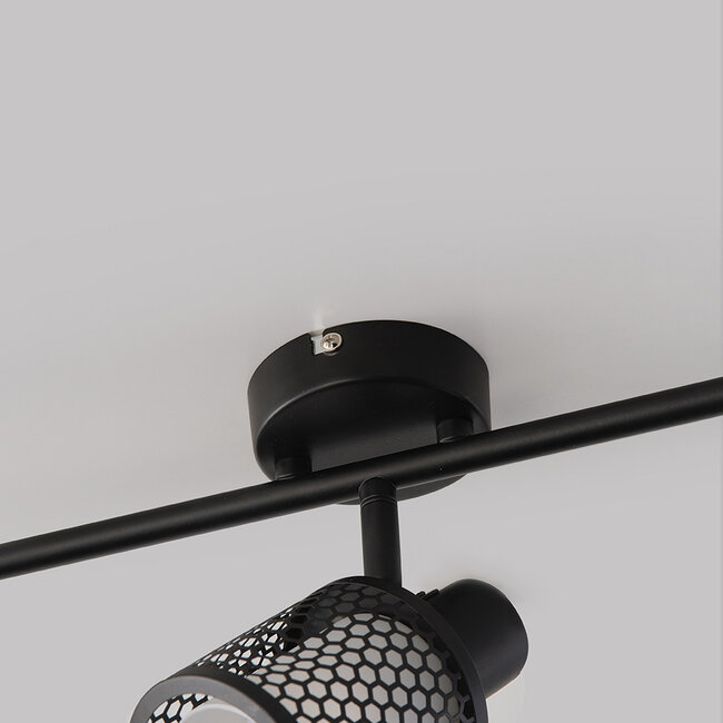 Modern ceiling light with frosted glass and honeycomb design - Buche