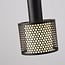 5-light pendant light Fosco - matte black with honeycomb design