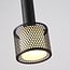 5-light pendant light Fosco - matte black with honeycomb design