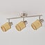 3-light ceiling light Raua - woven rattan