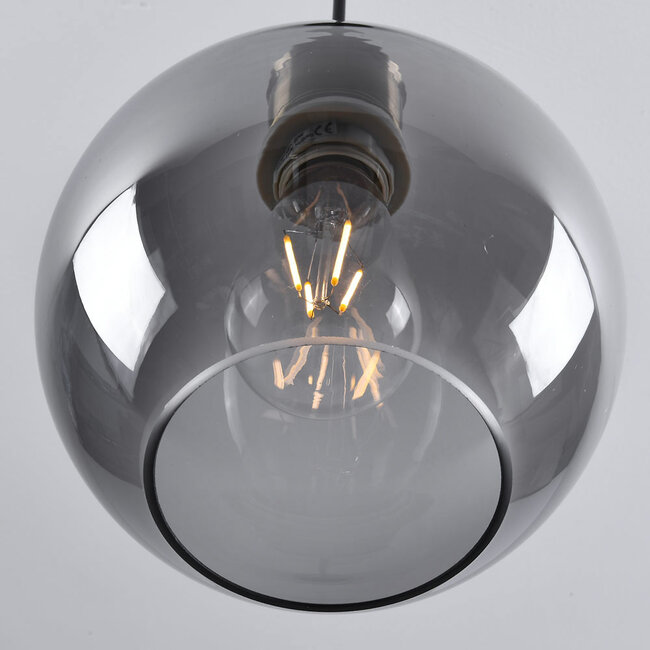 1-bulb pendant light with smoked glass - Lyana