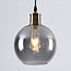 1-light pendant light Verona - elongated smoked glass with mirror effect