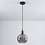 1-light pendant light Verona - elongated smoked glass with mirror effect
