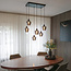6-light pendant lamp with smoked glass - Arvada