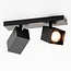 Industrial ceiling lamp with 2 spots - Cal
