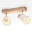 2-light wooden ceiling light Vicky - natural and white