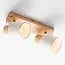 2-light wooden ceiling light Vicky - natural and white