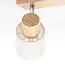 2-light wooden ceiling light Vicky - natural and white
