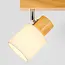 3-light wooden ceiling light Victoria - natural and white