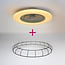 Ceiling fan Cakir with LED and metal shade - adjustable light colour