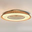 Ceiling fan Cakir with LED and rattan shade - adjustable light colour