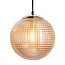 pendant light Sila with ribbed glass - amber