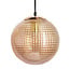 pendant light Sila with ribbed glass - amber