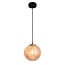 pendant light Sila with ribbed glass - amber