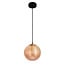 pendant light Sila with ribbed glass - amber