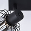 Ceiling light with smoked glass and rotating spots, 2-bulb - Dua