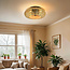 Bamboo ceiling fan with summer/winter function, 4-bulb (E27) - Paco