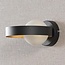 Wall lamp Carlos in black with gold leaf