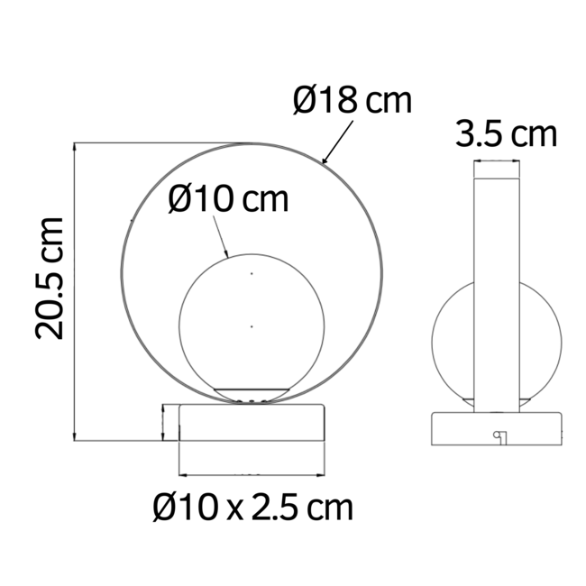 Wall light Carlos - black with gold