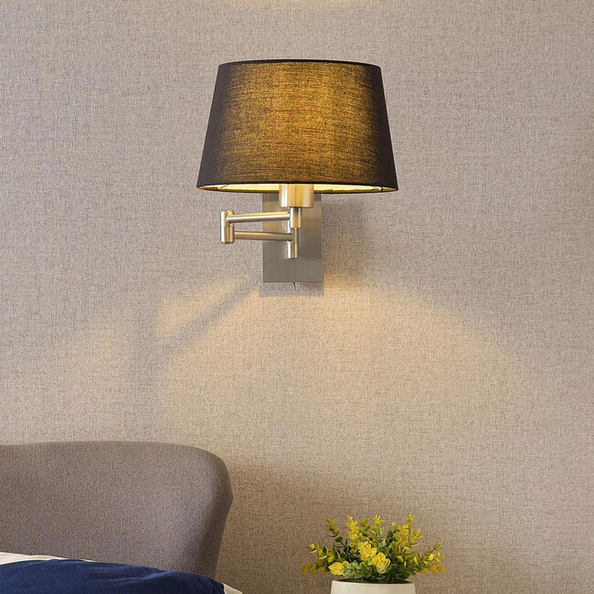 Wall lamp with black shade - Abella