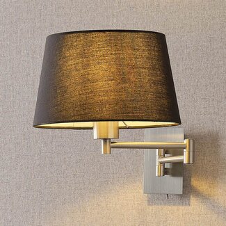 Wall lamp with black shade - Abella