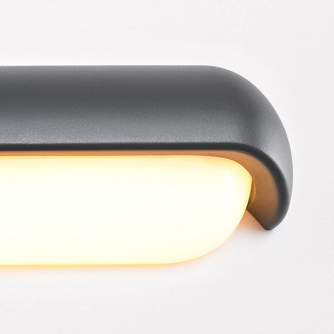 Outdoor wall light Zach - black with integrated LED