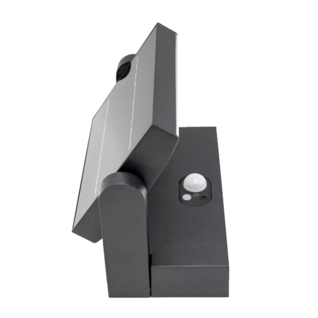 Adjustable solar wall light Berlin with sensor and control dial