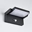 Adjustable solar wall light Berlin with sensor and control dial