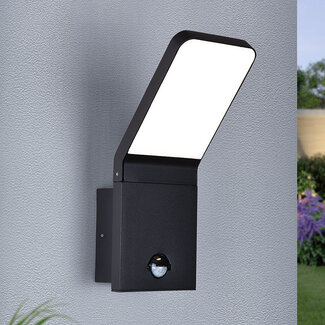 Black Wall Light Franco with Sensor