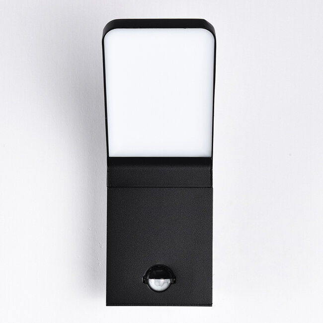 Black Wall Light Franco with Sensor