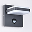 Outdoor wall light Stefano with motion sensor - anthracite integrated LED