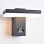 Outdoor wall light Roberto with motion sensor and integrated LED - black