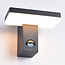 Wall light black with sensor - Roberto